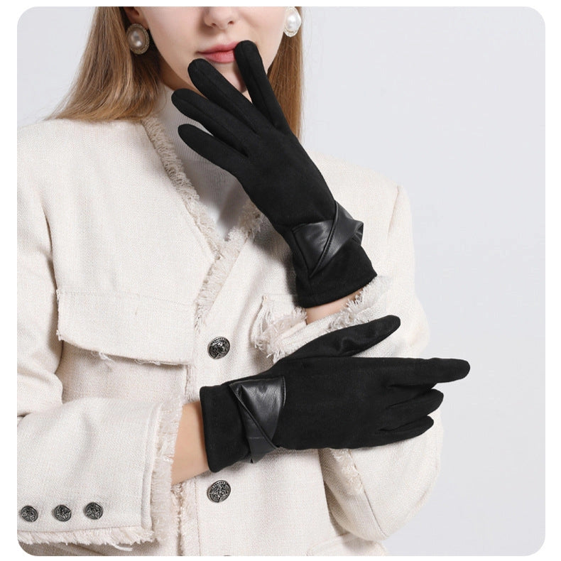 Faux Suede Twist Gloves - Essential Elements Chicago