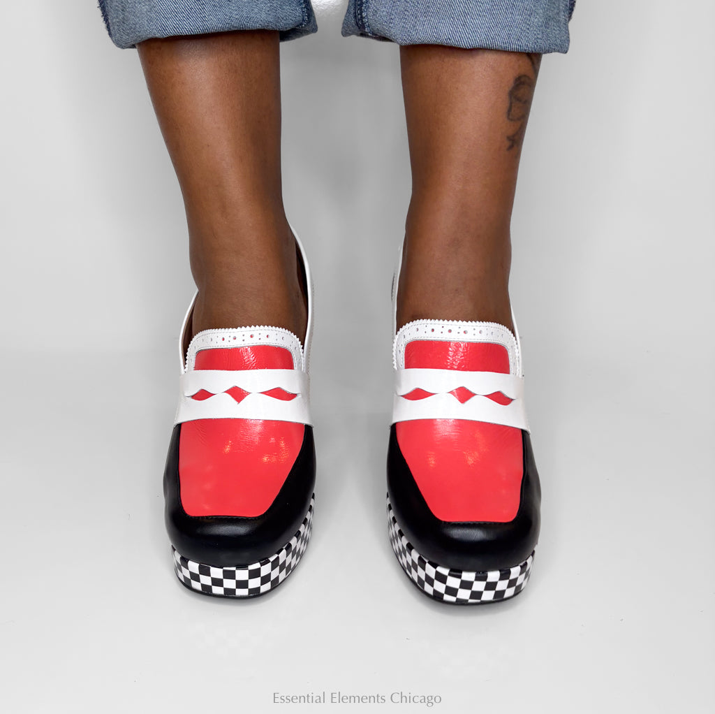 Fly London Checkerboard Heel - Essential Elements Chicago