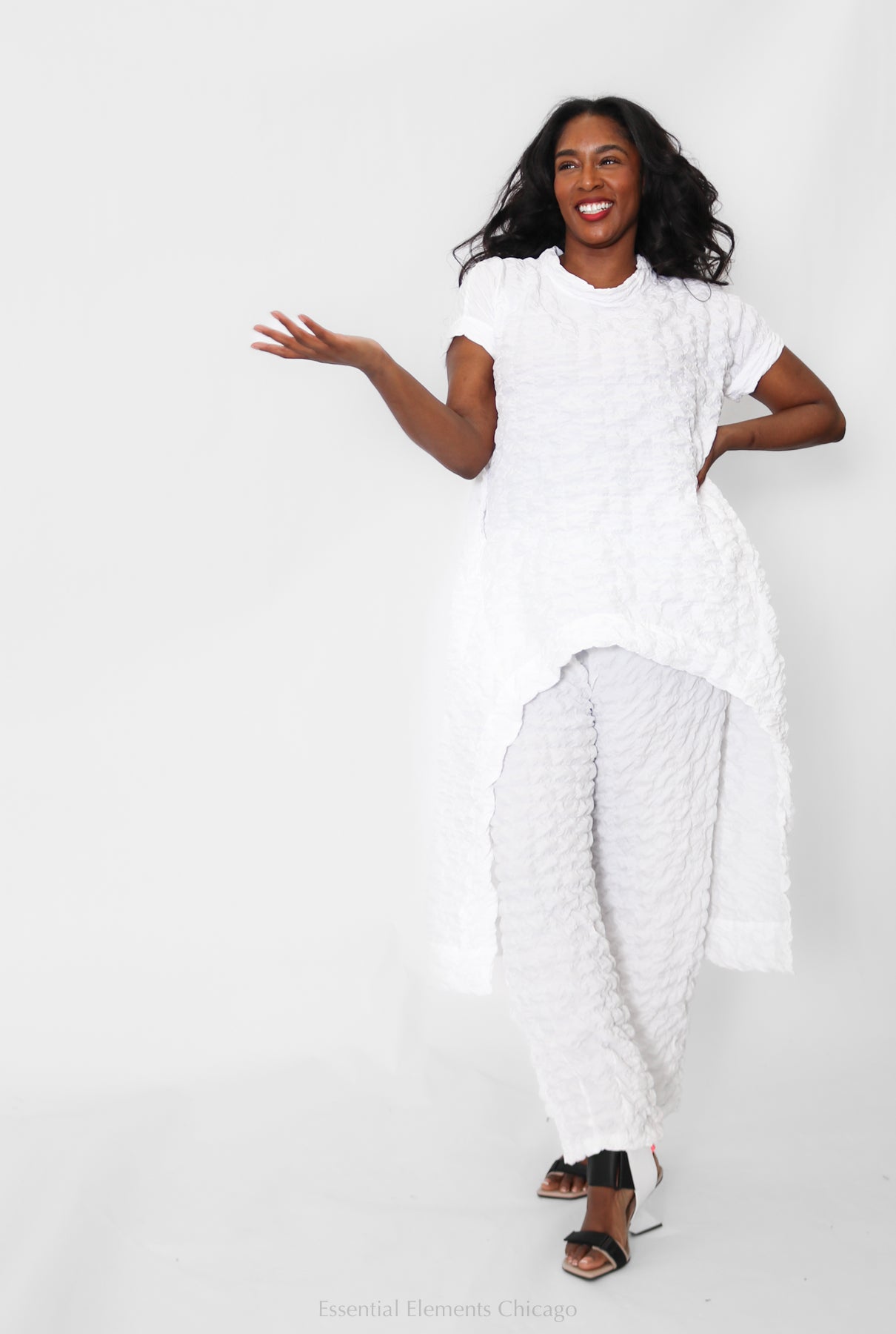 Gershon Bram Dalit Pant, White - Essential Elements Chicago