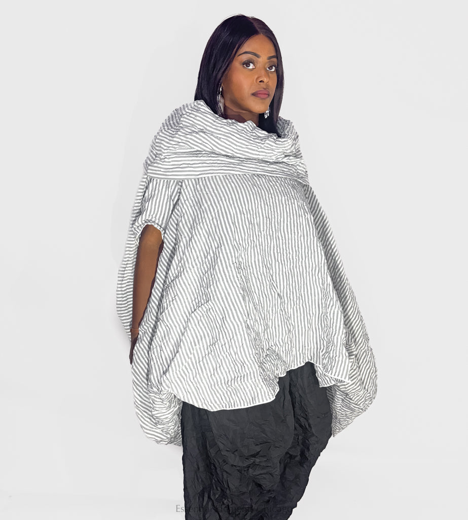 Heydari Crinkle Cowl Top - Essential Elements Chicago