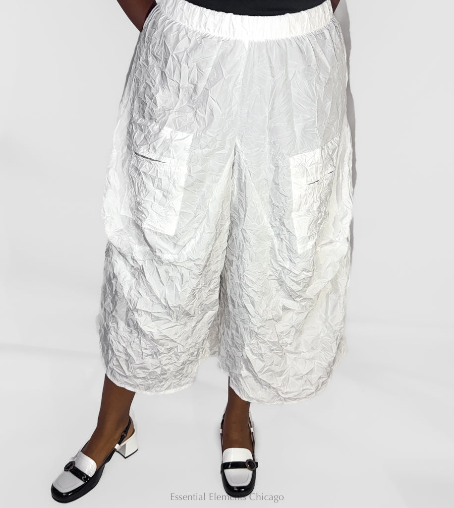Heydari Crinkle Cropped Pants - Essential Elements Chicago