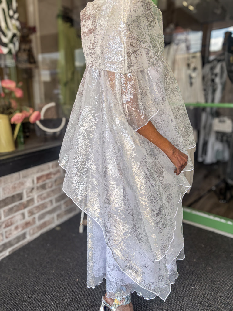 Heydari Silver Sheer Tunic