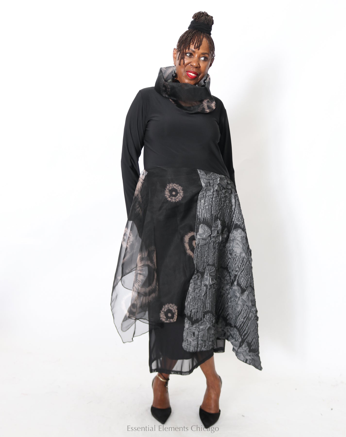 Heydari Texture & Swirl Dress - Essential Elements Chicago
