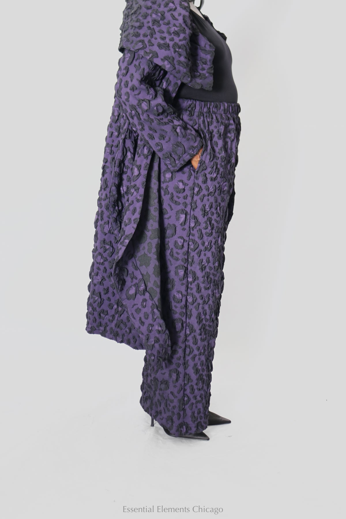 Heydari Textured Wide Leg Pant - Essential Elements Chicago