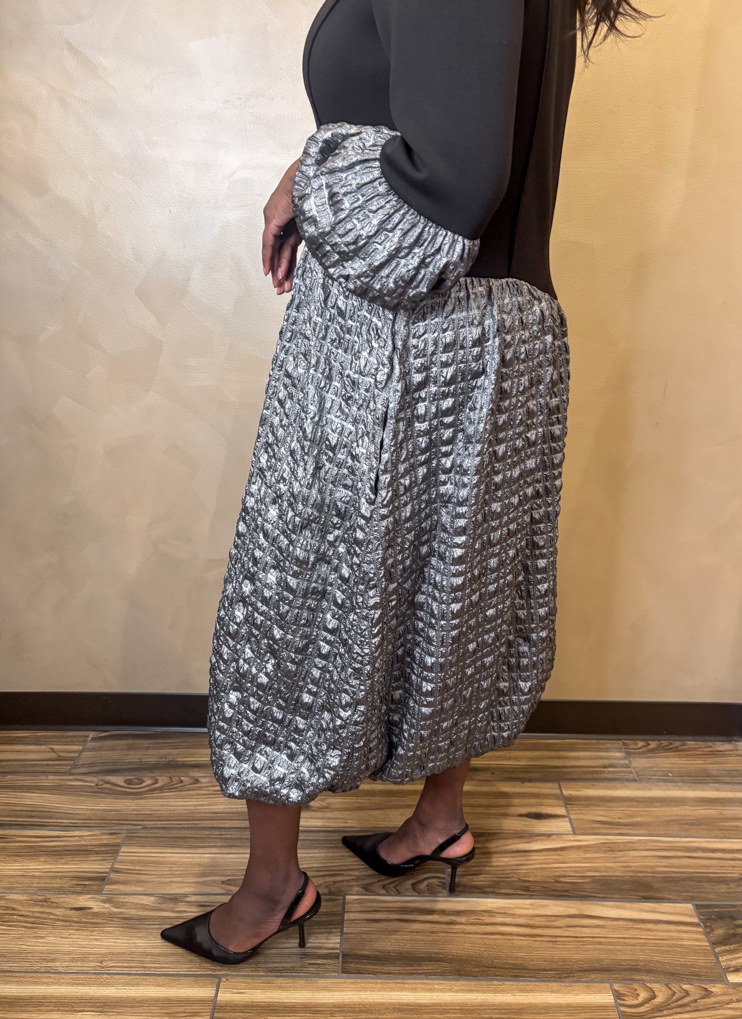 IC Collection Textured Midi Dress - Essential Elements Chicago