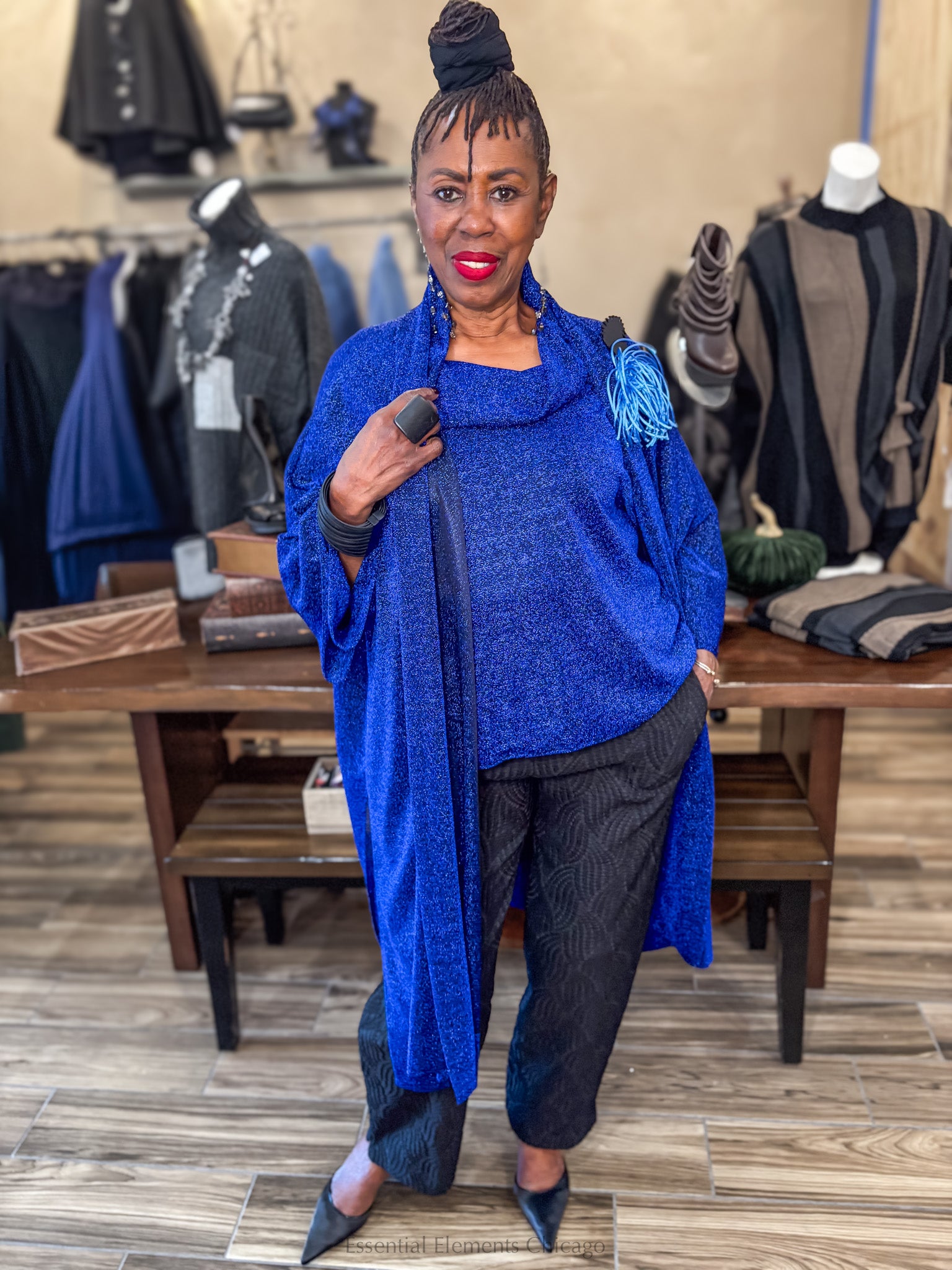 Igor Tao Open Tunic, Blue - Essential Elements Chicago