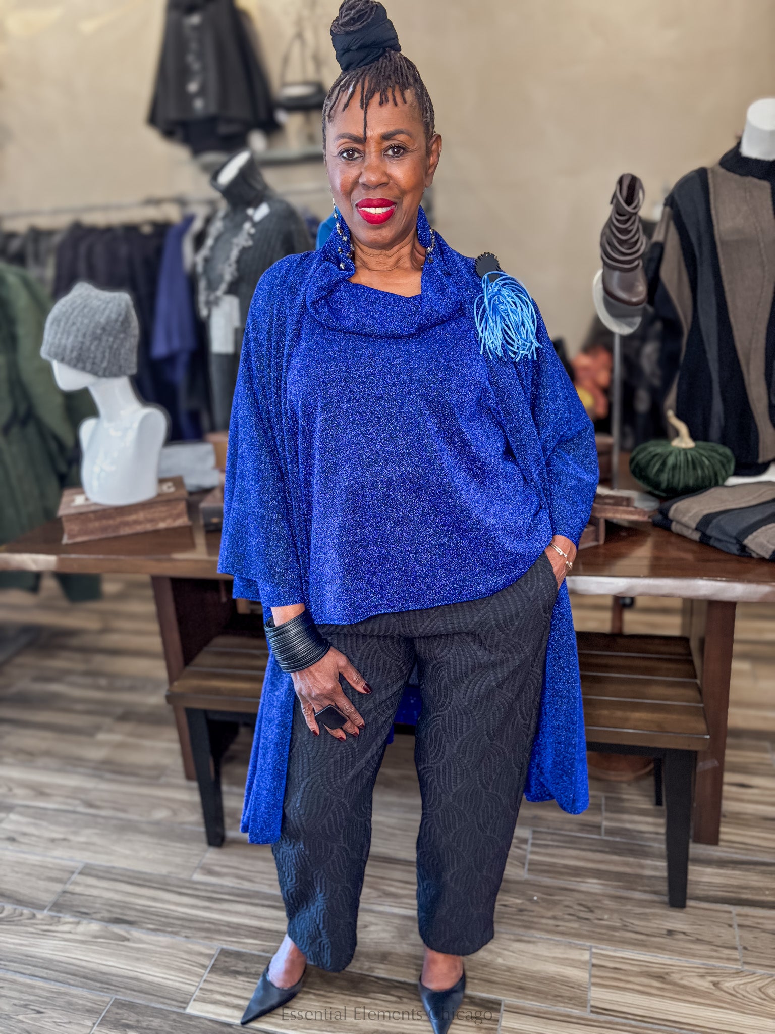 Igor Tao Open Tunic, Blue - Essential Elements Chicago