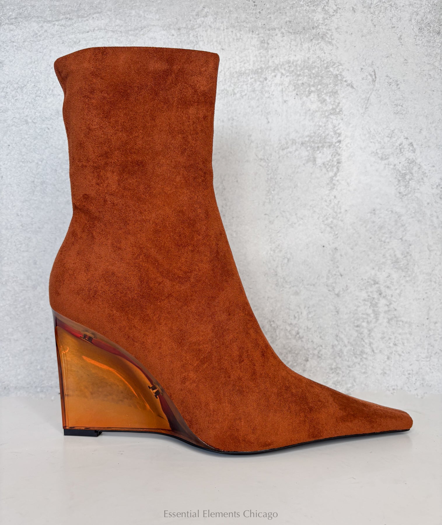 Jeffrey Campbell Beth Ann Wedge Boot, Rust - Essential Elements Chicago