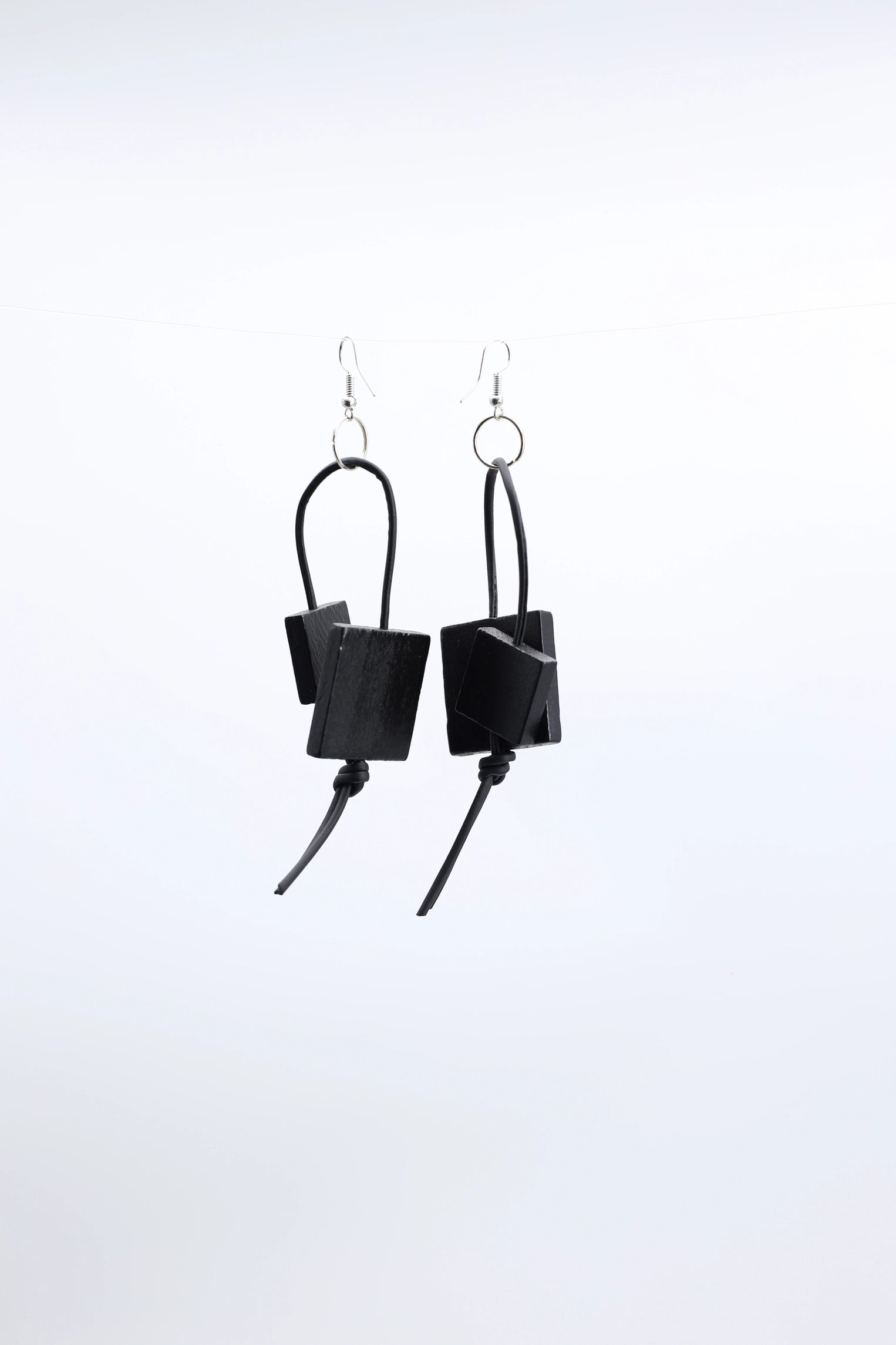 Jianhui Leatherette & Squares Earrings - Essential Elements Chicago