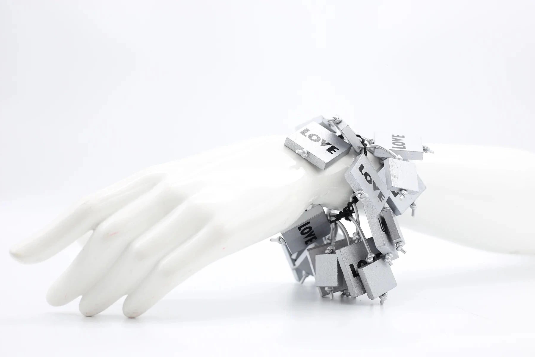 Jianhui LOVE Squares Bracelet, Silver - Essential Elements Chicago