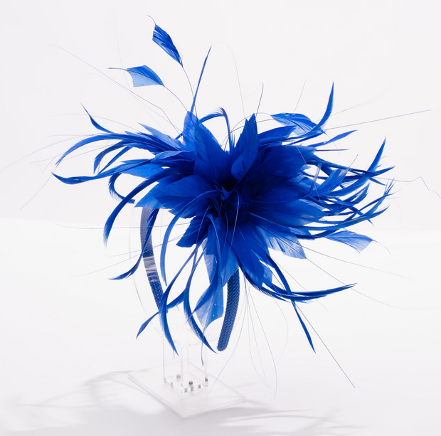 Kakyco 5911H Feather Fascinator Royal Accessories - Wearables - Hats by Kakyco | Essential Elements Chicago