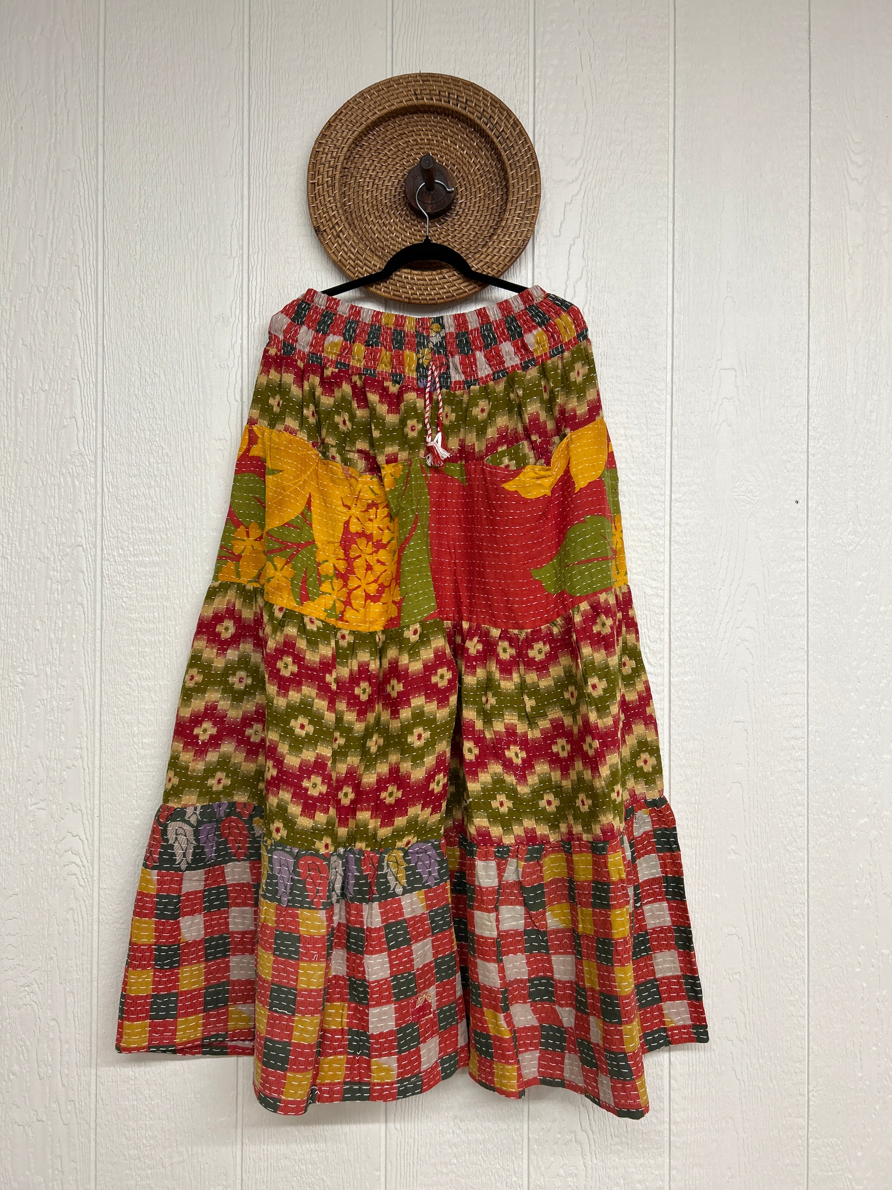 Kantha Lotus Wide Leg Pants - Essential Elements Chicago