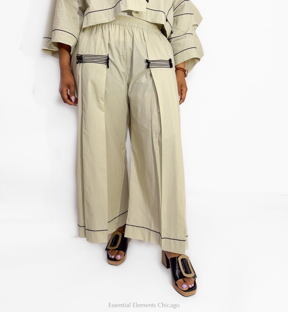 Kedem Sasson Lihi Pants, Stone - Essential Elements Chicago