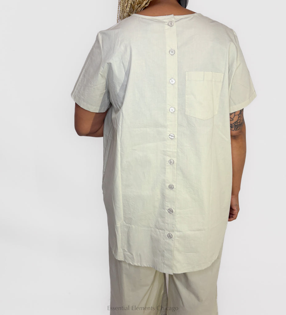 Kedem Sasson Lily Shirt, Stone - Essential Elements Chicago
