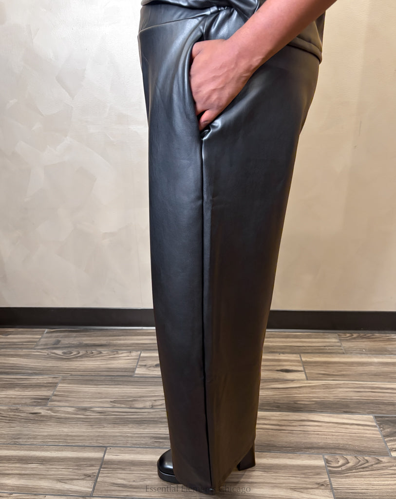 Kozan Renae Faux Leather Pants - Essential Elements Chicago