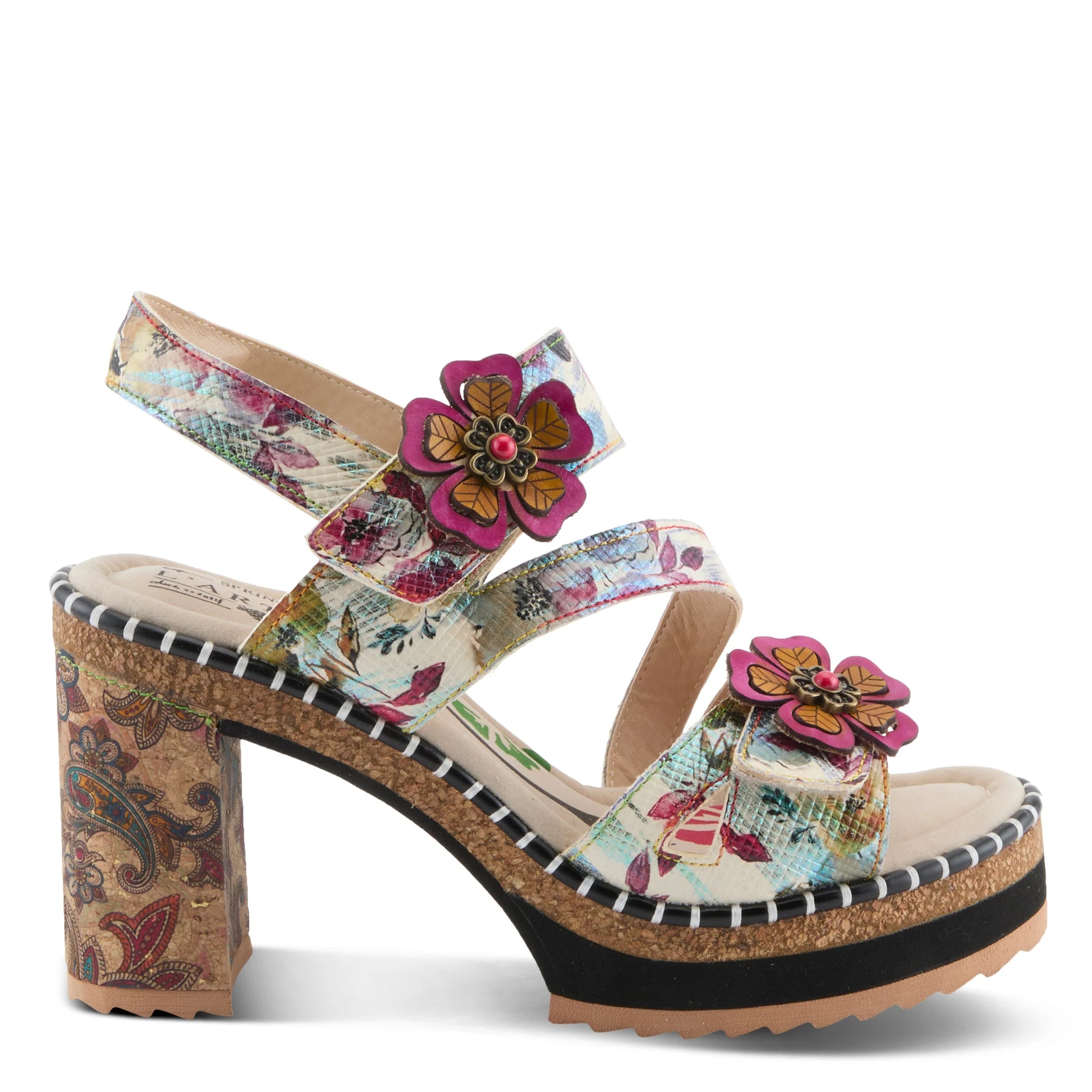 L'Artiste Escape Artist Floral Platform Sandal