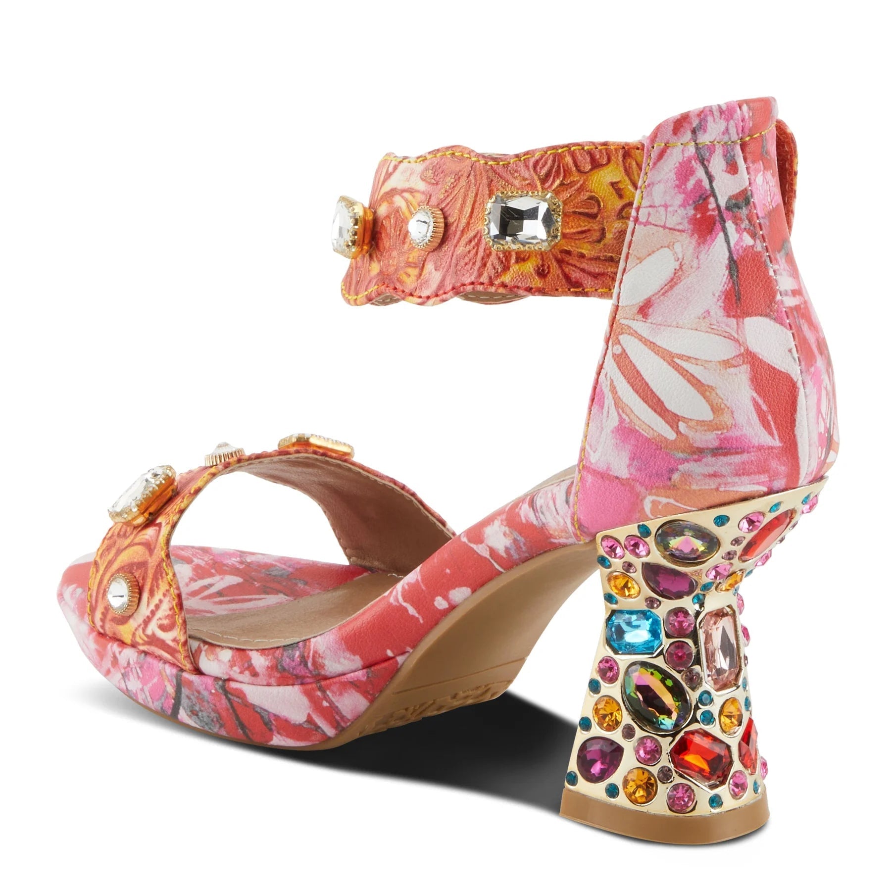 L'Artiste Jewel Sandal, Red - Essential Elements Chicago