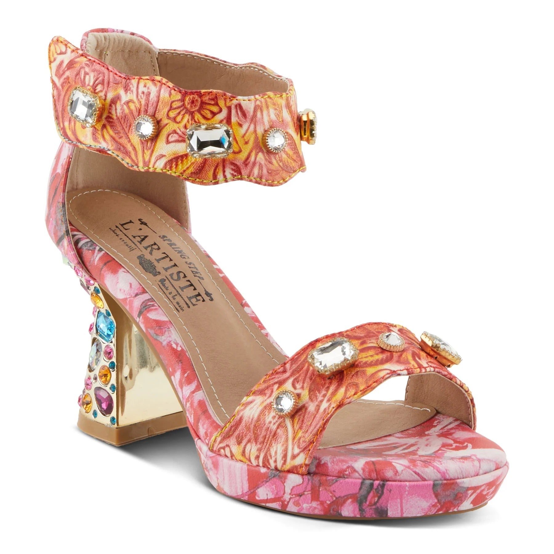L'Artiste Jewel Sandal, Red - Essential Elements Chicago