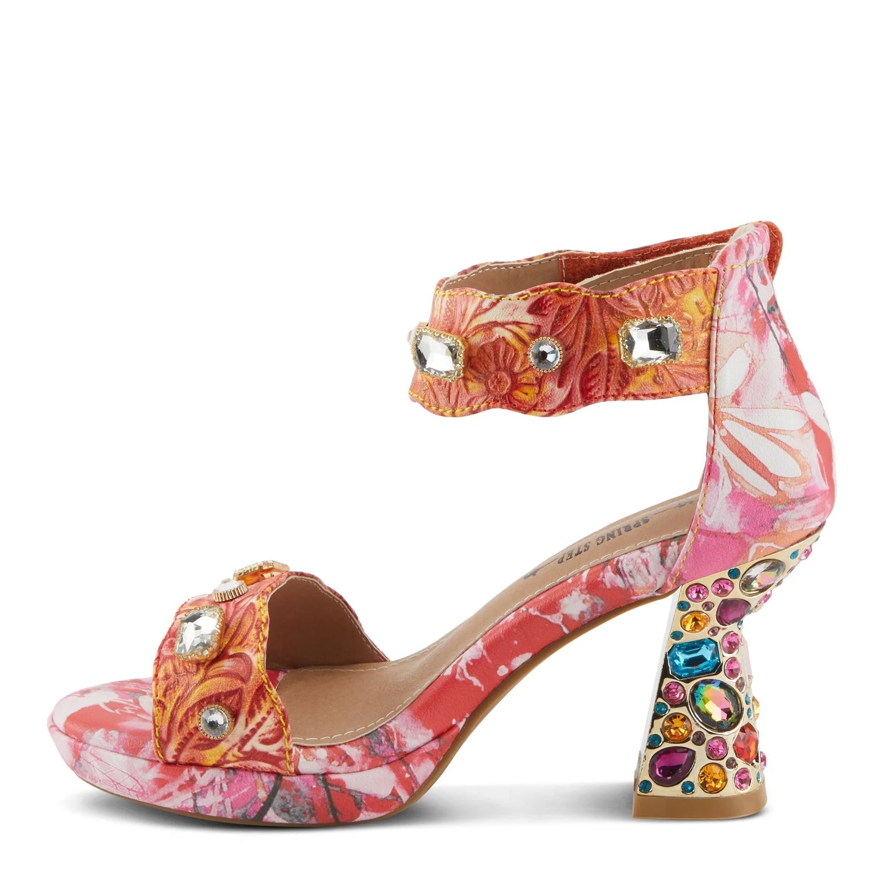 L'Artiste Jewel Sandal, Red - Essential Elements Chicago