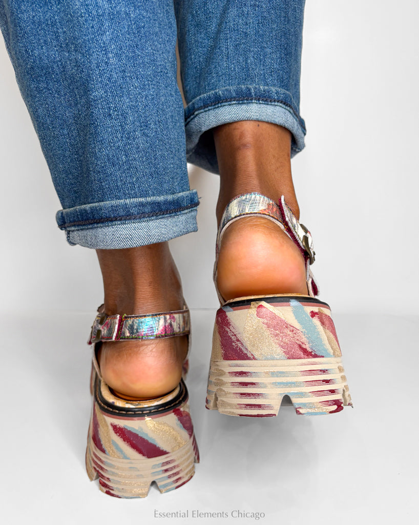 L'Artiste Macha Sandal, Plum - Essential Elements Chicago