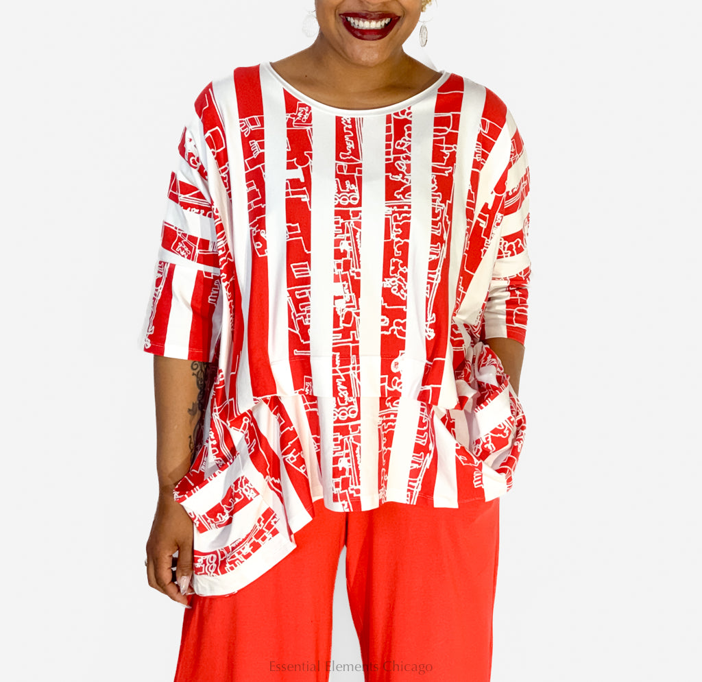 Luukaa Emryn Top, Vermillion - Essential Elements Chicago