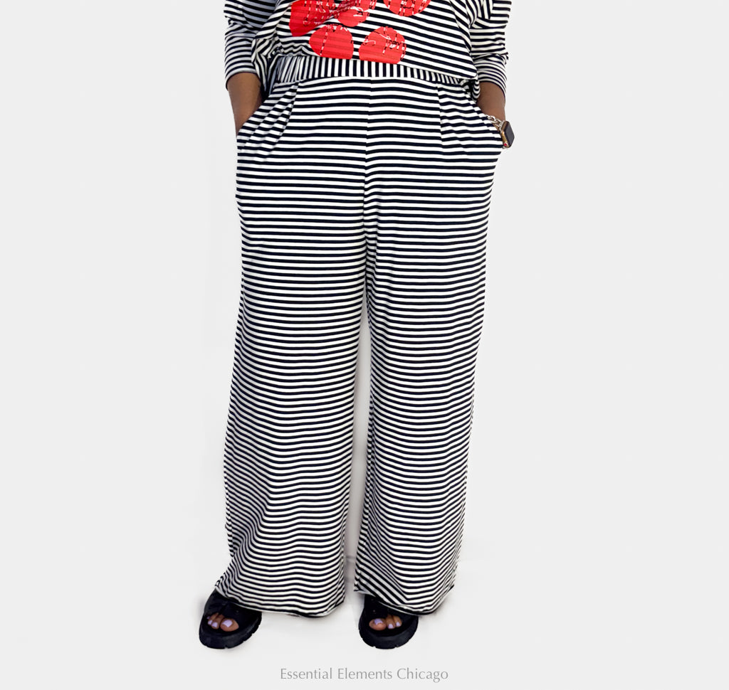 Luukaa Kaelith Striped Jersey Pant - Essential Elements Chicago