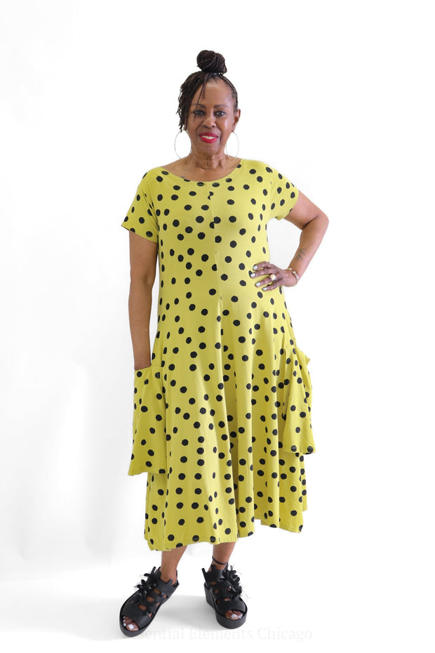 Matthildur Jade Dress, Lemon - Essential Elements Chicago
