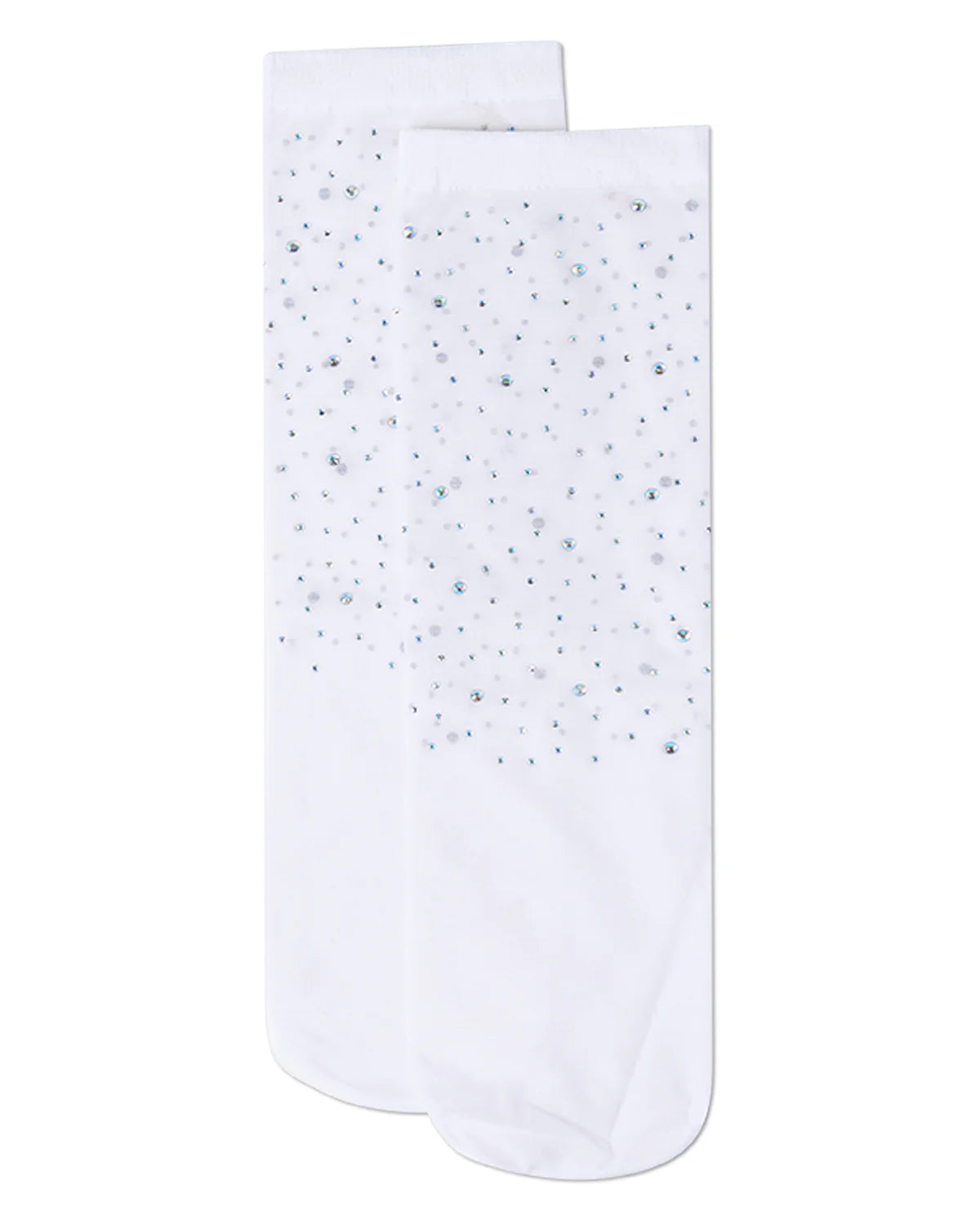 MeMoi All Over Rhinestone Sheer Crew Sock - Essential Elements Chicago
