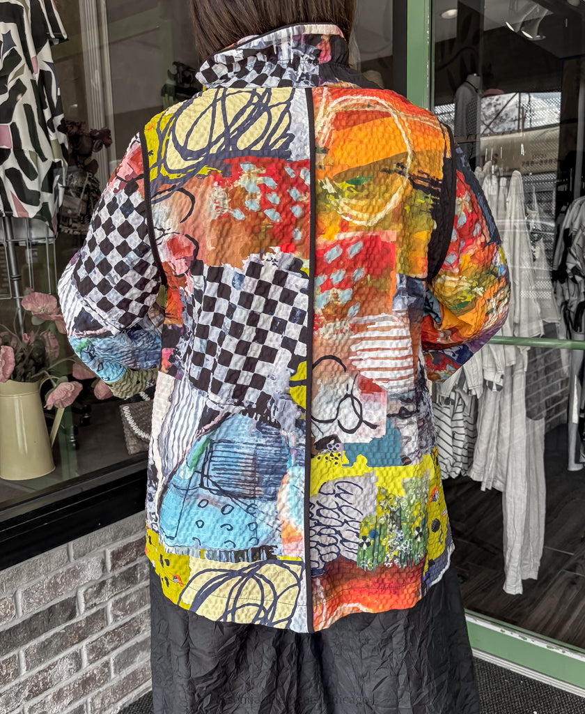 Moonlight Wire Collar Top, Graffiti - Essential Elements Chicago