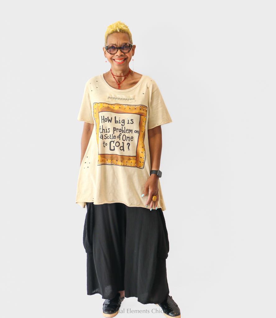 On A Scale of One to God Tee - Essential Elements Chicago