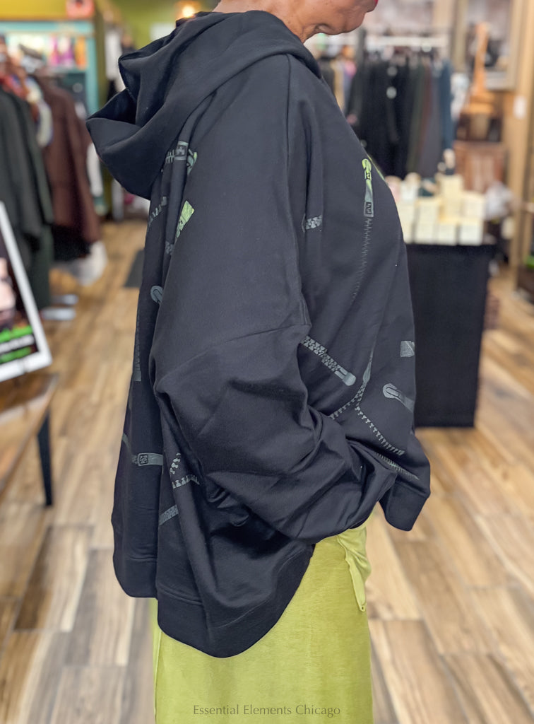 Paper Temples Neon Ombre Zipper Hoodie