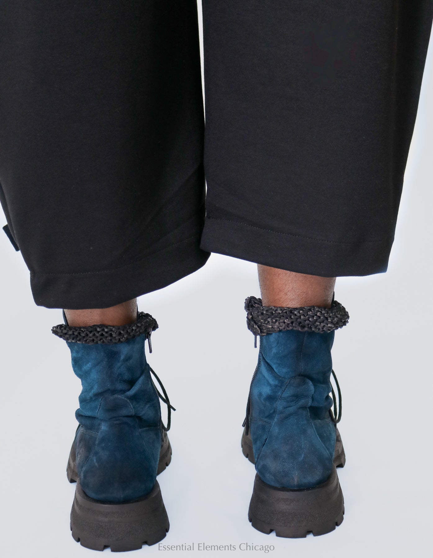 Papucei Jason Leather Boots - Blue - Essential Elements Chicago