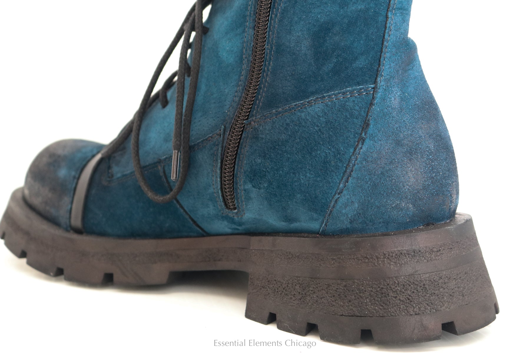 Papucei Jason Leather Boots - Blue - Essential Elements Chicago