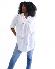 Pass Me a Paisley Tunic White ONE-SIZE Clothing - Tunic by Pop Element | Essential Elements Chicago