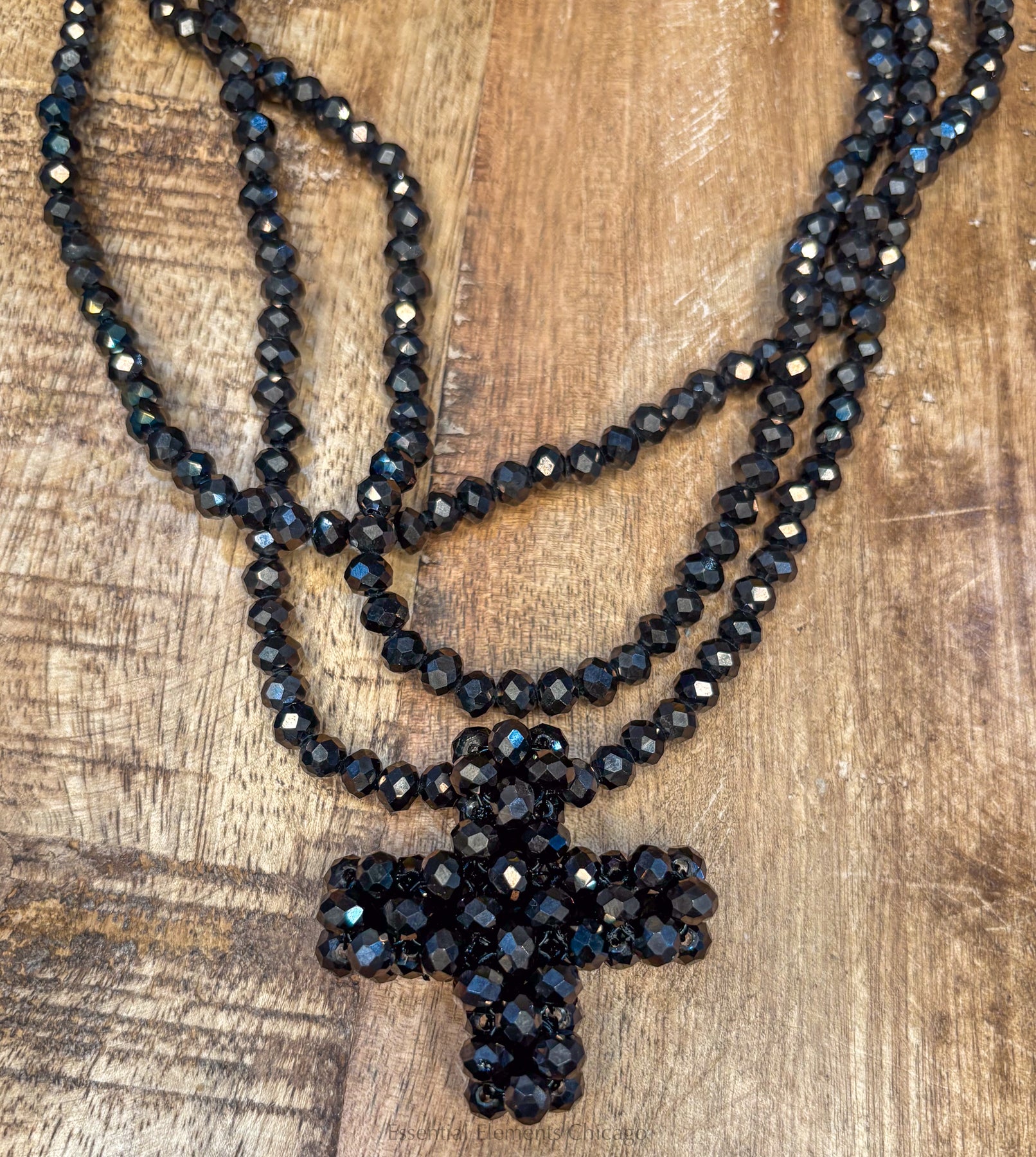 Pluslavie A Chain Necklace - Chocolate & Black - Essential Elements Chicago