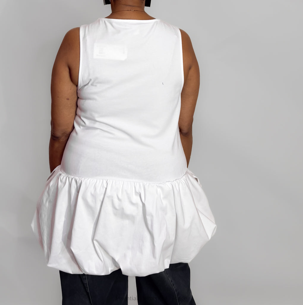 Pluslavie Racer Top, White - Essential Elements Chicago