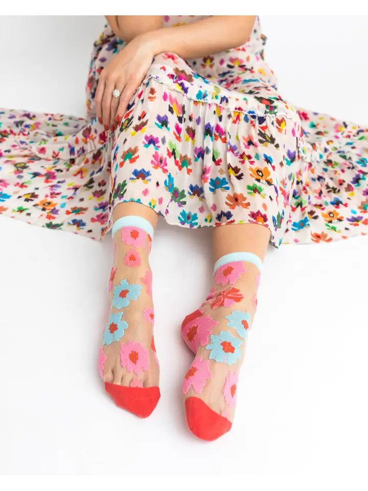 Sock Candy SS21-9 Ribbon Roses Ankle Sock