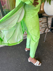 Rundholz Slim Lime Trousers Plc Lime Prt Clothing - Pant by Rundholz | Essential Elements Chicago