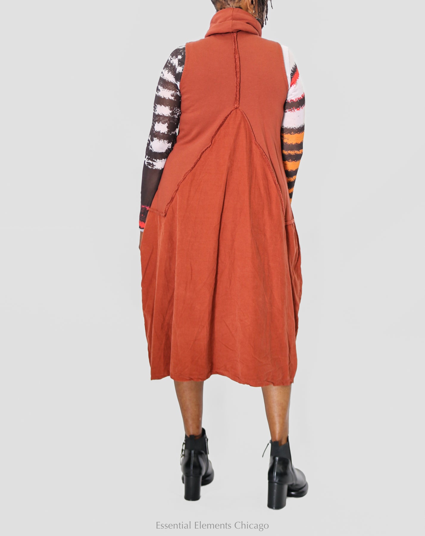 Saga Cowl Dress, Ginger - Essential Elements Chicago