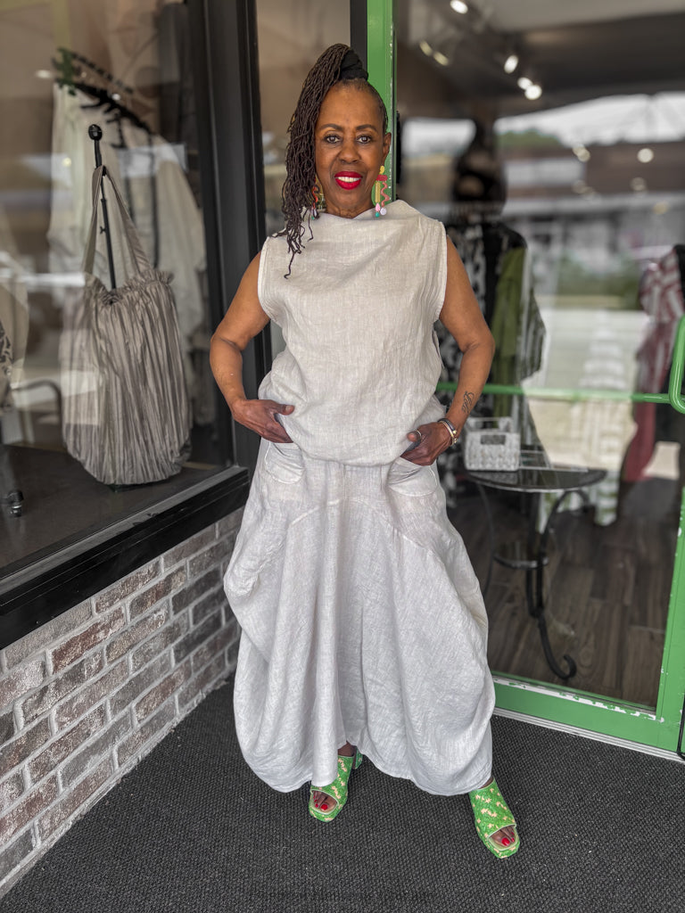 Saga Linen Skirt - Essential Elements Chicago