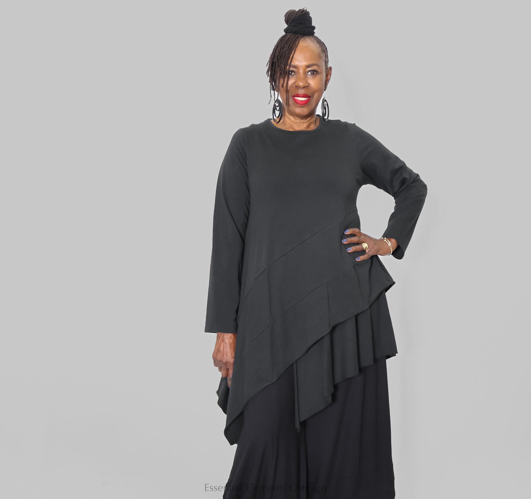 Saga Raw Hem Tunic - Essential Elements Chicago