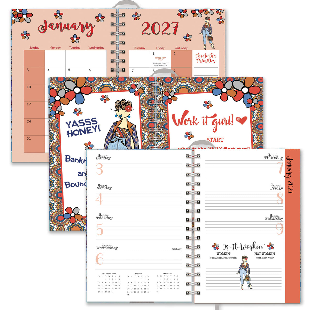 Shades of Color 2027 Inspirational Planner - Kiwi McDowell