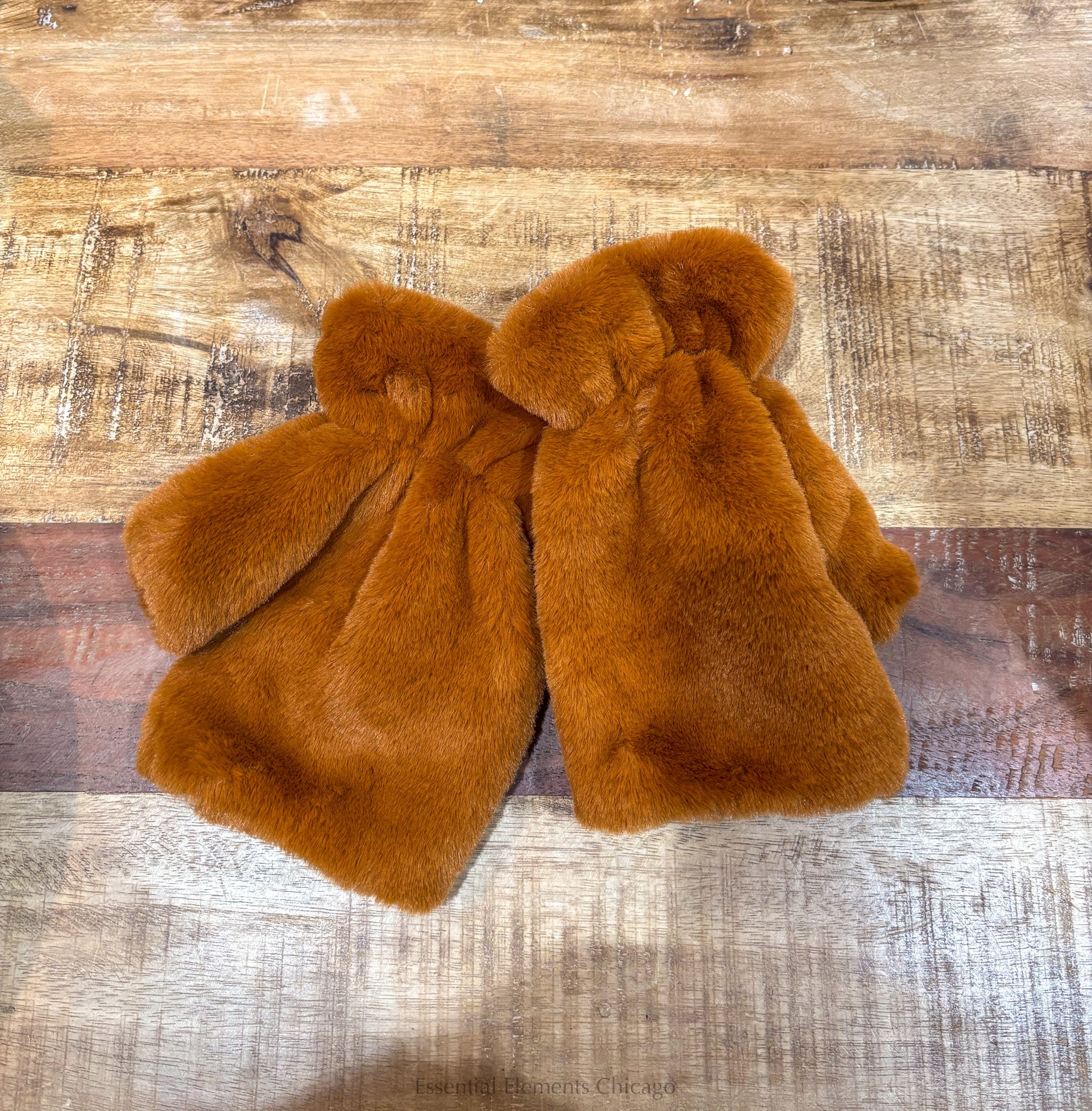 Shearling Fingerless Mittens