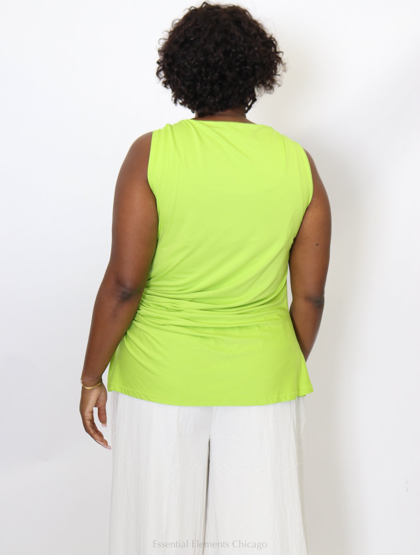 Side Slit Top, Lime - Essential Elements Chicago