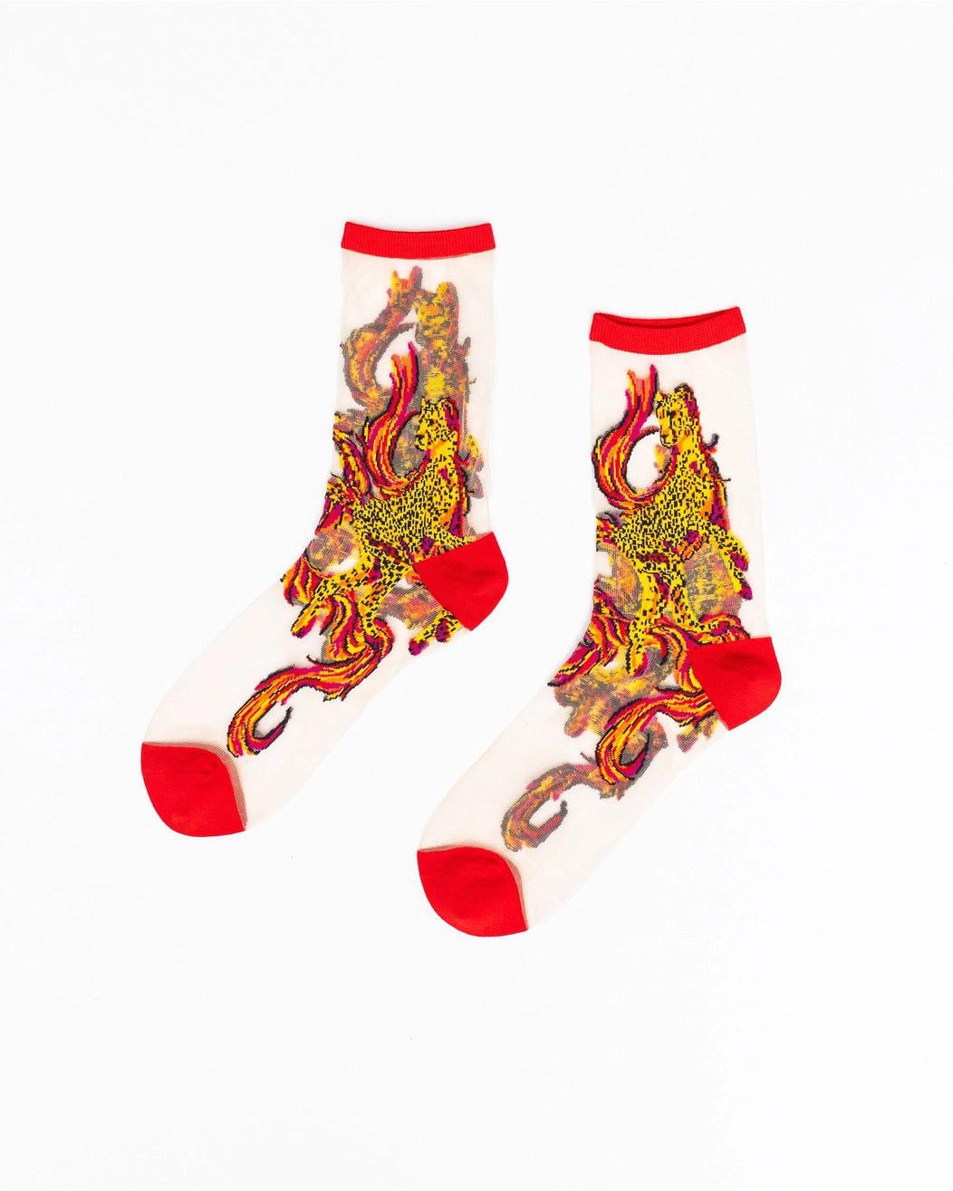 Sock Candy Flaming Cheetah Socks - Essential Elements Chicago