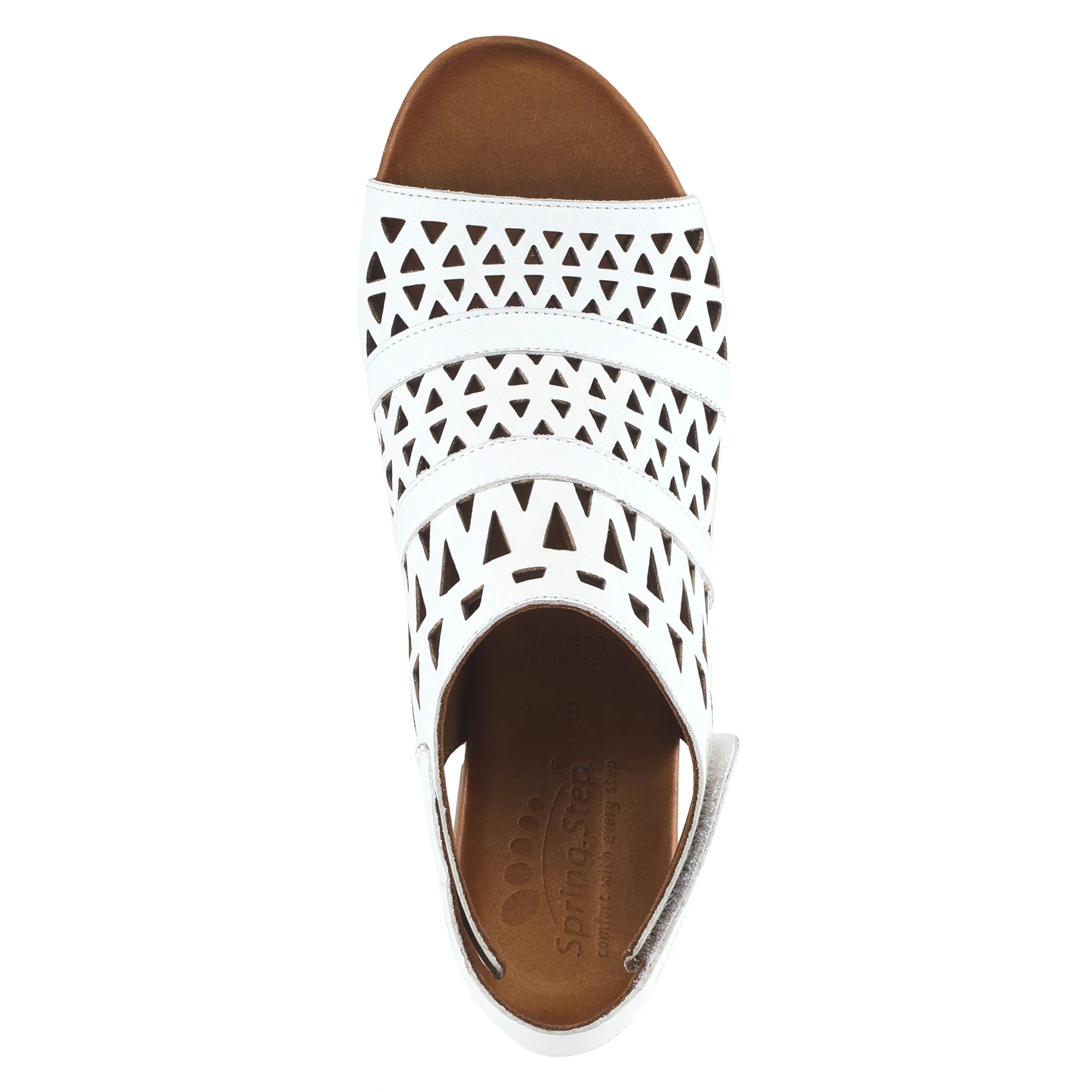 Spring Step Dorotha Sandals, White - Essential Elements Chicago