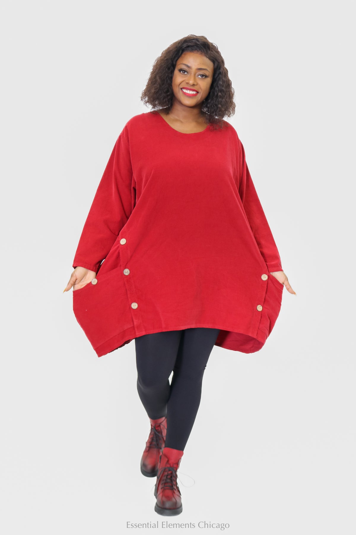 T by Transparente Tunic w/ Buttons - Essential Elements Chicago