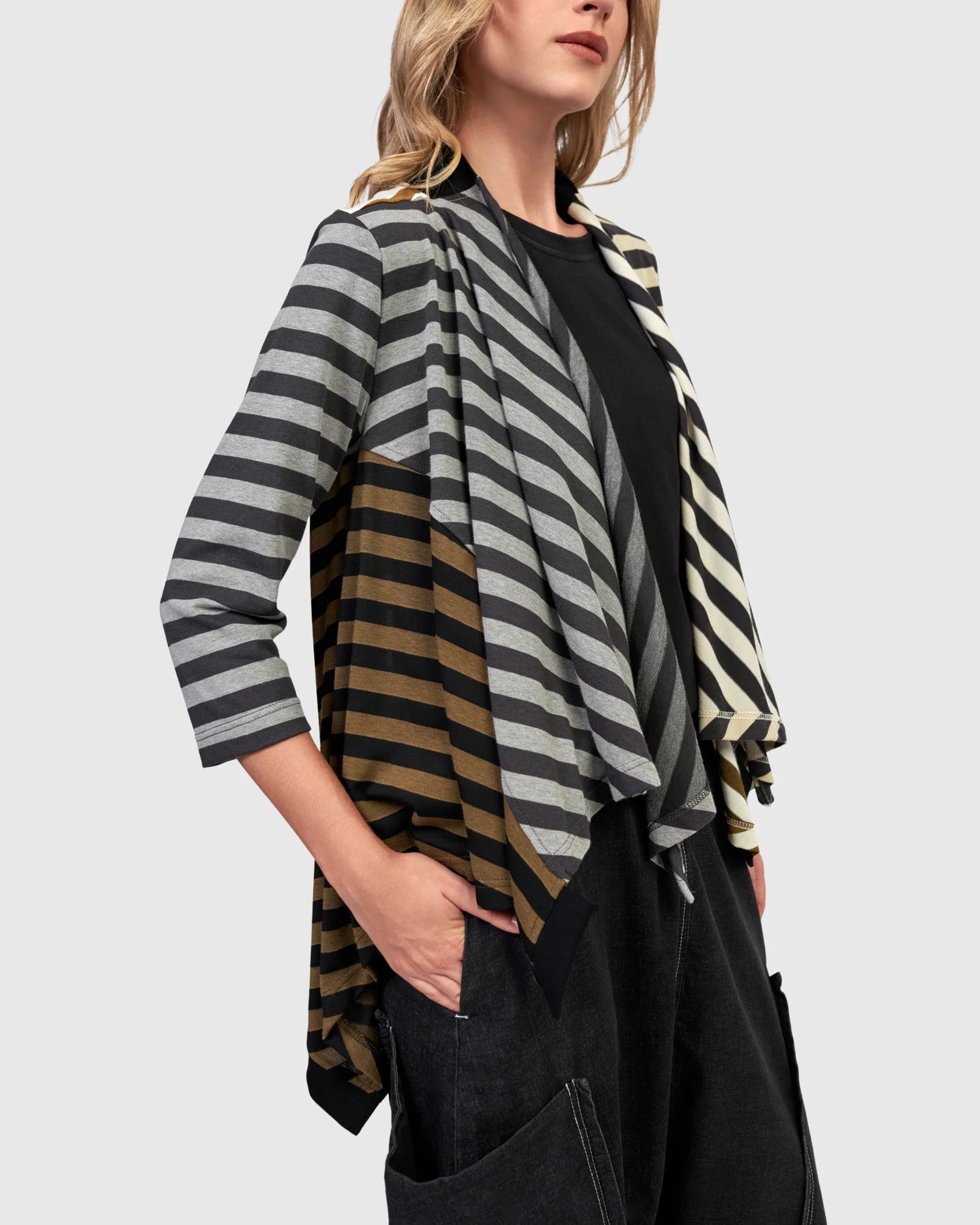 Urban Crosscourt Striped Cardigan