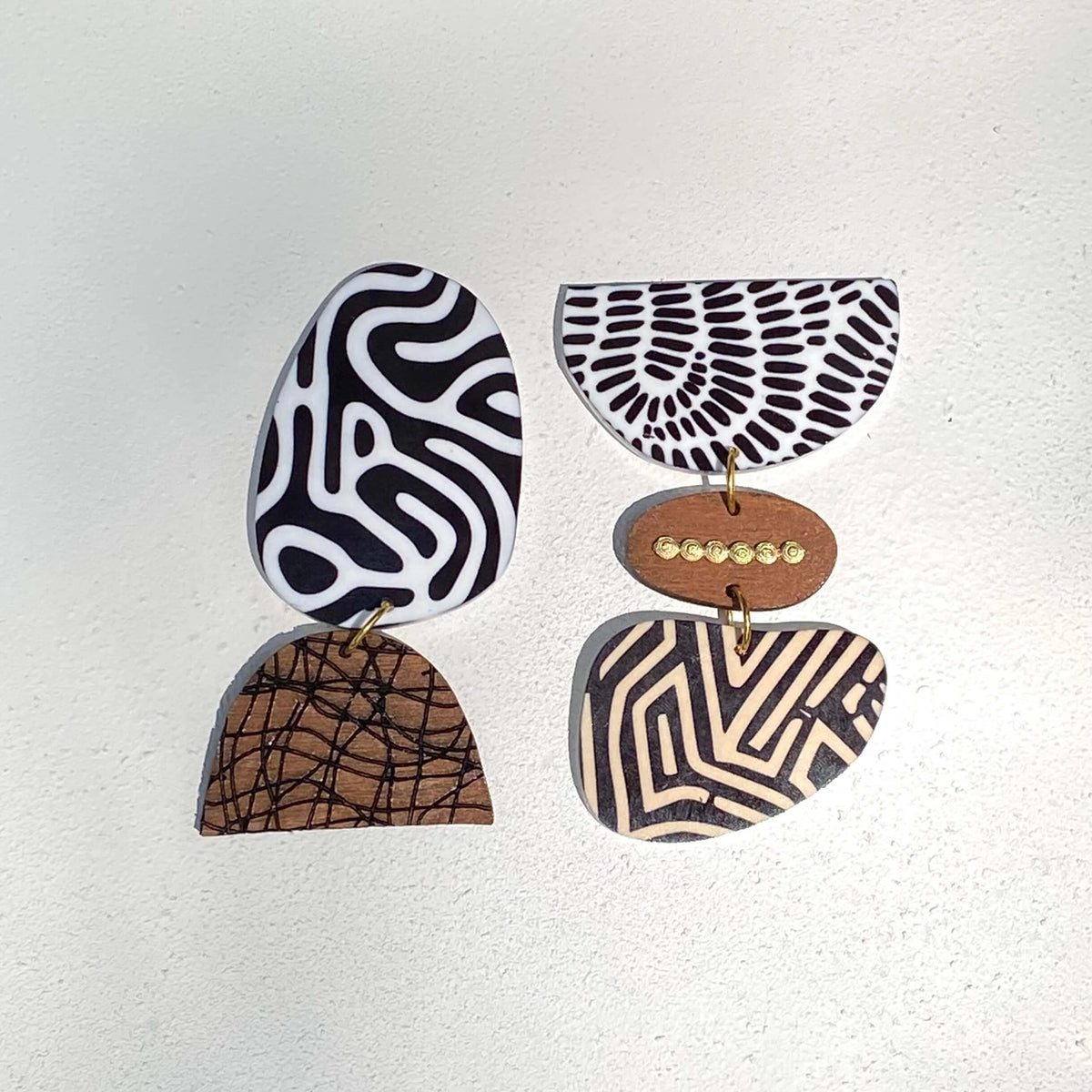 XOXO Different Strokes Asymmetrical Earrings