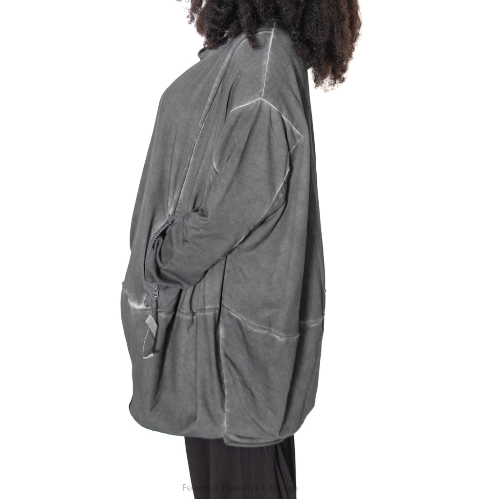 Zilberman Oversized Tunic, Anthracite - Essential Elements Chicago